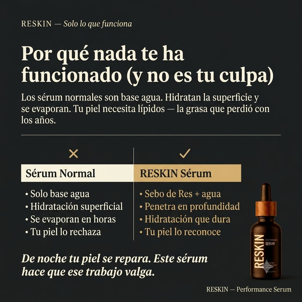 RESKIN™ - Serum Anti-arrugas de Sebo de Res