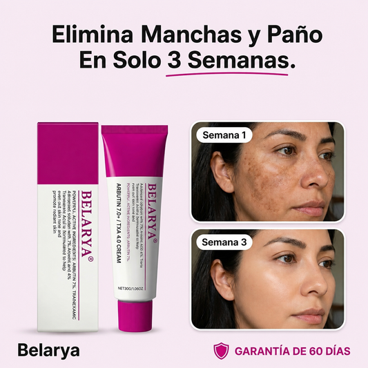 Belarya. Elimina Manchas Faciales en 4 Semanas con Crema de Arbutina