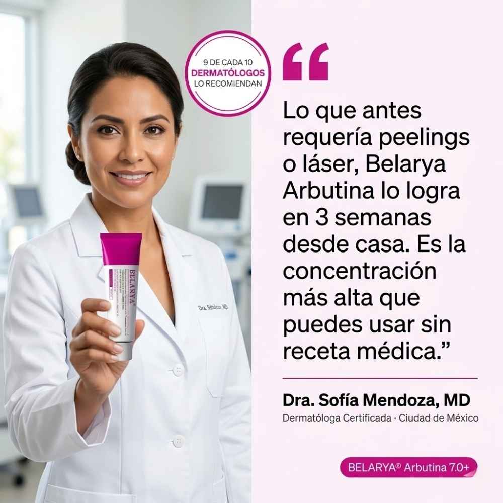 Belarya™ Elimina Manchas Faciales en 4 Semanas con Crema de Arbutina