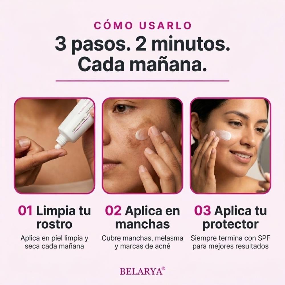 Belarya™ Elimina Manchas Faciales en 4 Semanas con Crema de Arbutina
