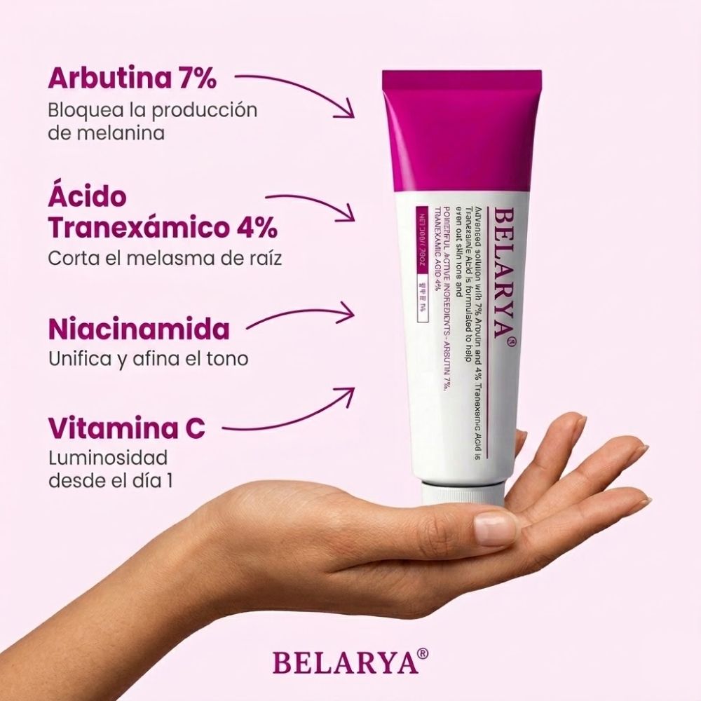 Belarya™ Elimina Manchas Faciales en 4 Semanas con Crema de Arbutina